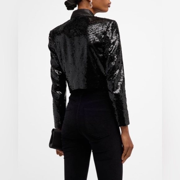 Veronica Beard Delony Cropped Jacket in Black - Picture 5 of 10